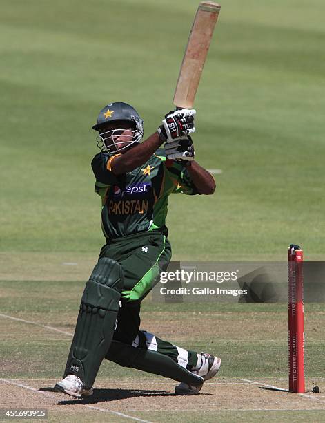 Bilawal Bhati batting for Pakistan during the 1st One Day International match between South Africa and Pakistan at Sahara Park Newlands on November...