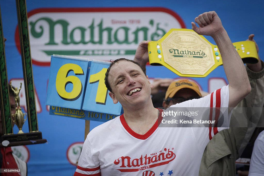 Annual Hot Dog Eating Contest Held On New York's Coney Island