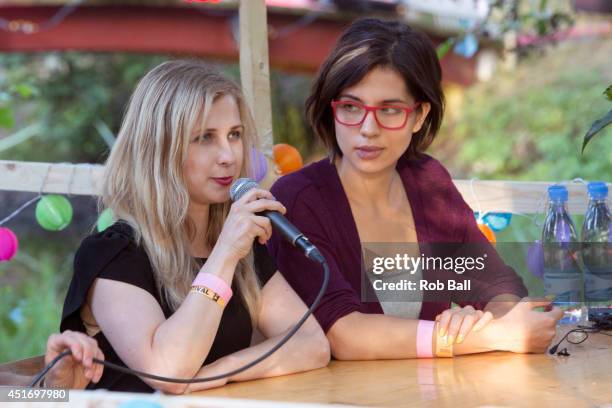 Nadya Tolokonnikova and Masha Alyokhina, the two formerly imprisoned members of the feminist activist group Pussy Riot give a talk at the Roskilde...