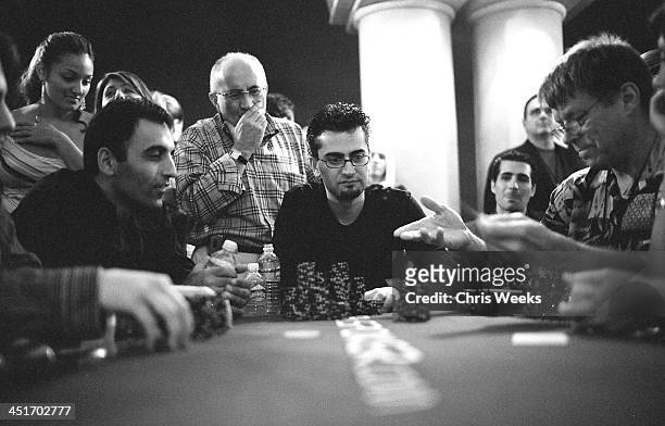 Antonio Esfandiari during 2005 BosPoker.com $100,000 Celebrity Poker Tournament Benefitting Red Cross Hurricane Katrina Relief - Black & White...