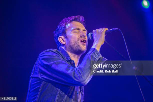 Damon Albarn performs at the Roskilde Festival 2014 on July 4, 2014 in Roskilde, Denmark.