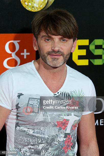 Spanish actor Fernando Tejero attends the Shangay Pride concert at the Vicente Calderon stadium on July 4, 2014 in Madrid, Spain.