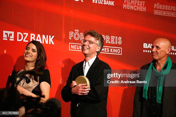 Ingo Fliess and Peter Herrmann attend the 'Preisverleihung Foerderpreis' event as part of Filmfest Muenchen 2014 at HFF on July 4, 2014 in Munich,...