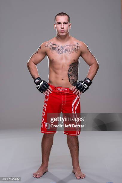 Guto Inocente poses for a portrait during a UFC photo session at the Mandalay Bay Convention Center on July 3, 2014 in Las Vegas, Nevada.