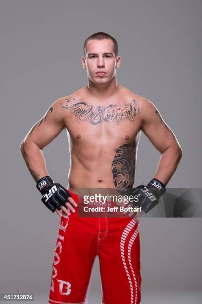 Guto Inocente poses for a portrait during a UFC photo session at the Mandalay Bay Convention Center on July 3, 2014 in Las Vegas, Nevada.