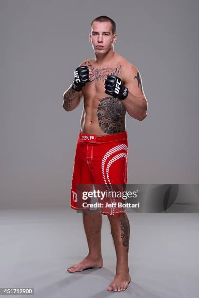 Guto Inocente poses for a portrait during a UFC photo session at the Mandalay Bay Convention Center on July 3, 2014 in Las Vegas, Nevada.