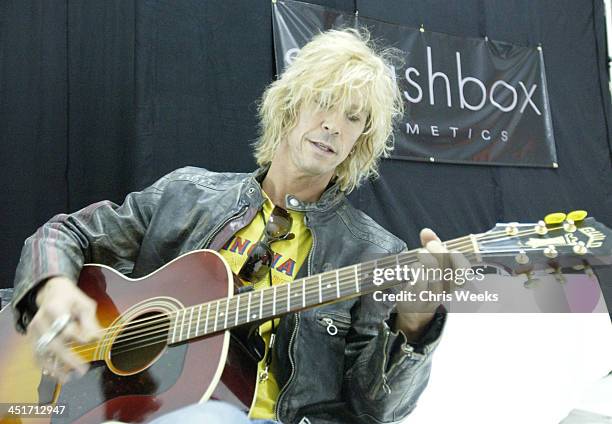 Duff McKagan during Smashbox LA Fashion Week Spring 2004 - Susan Holmes Backstage at Smashbox in Culver City, California, United States.