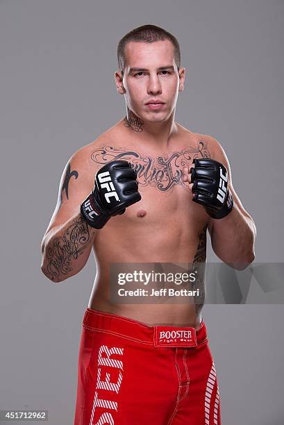 Guto Inocente poses for a portrait during a UFC photo session at the Mandalay Bay Convention Center on July 3, 2014 in Las Vegas, Nevada.