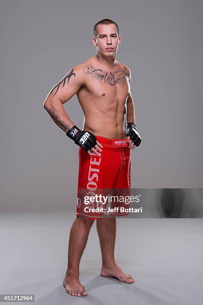 Guto Inocente poses for a portrait during a UFC photo session at the Mandalay Bay Convention Center on July 3, 2014 in Las Vegas, Nevada.