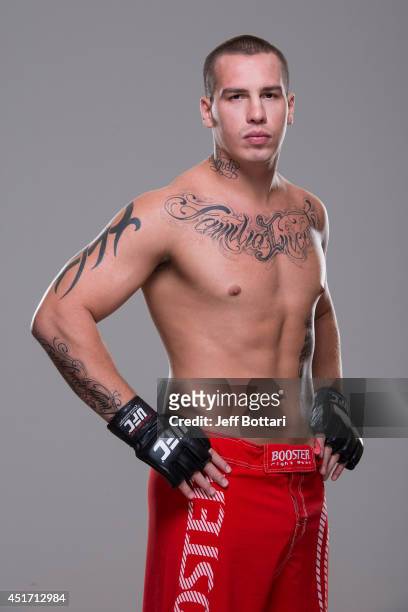 Guto Inocente poses for a portrait during a UFC photo session at the Mandalay Bay Convention Center on July 3, 2014 in Las Vegas, Nevada.