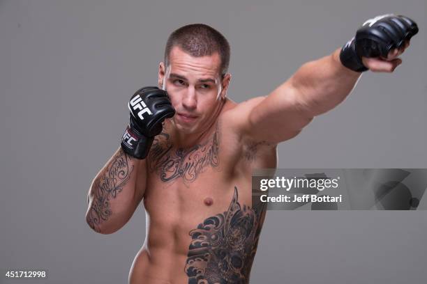 Guto Inocente poses for a portrait during a UFC photo session at the Mandalay Bay Convention Center on July 3, 2014 in Las Vegas, Nevada.