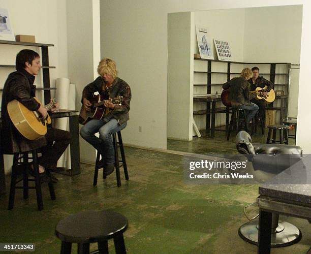 Duff McKagan during Smashbox LA Fashion Week Spring 2004 - Susan Holmes Backstage at Smashbox in Culver City, California, United States.