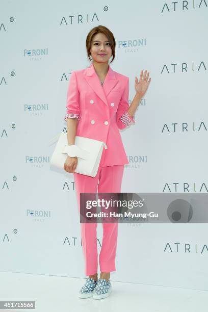 Sooyoung of South Korean girl group Girls' Generation attends the "ATRIA" Flagship Store Opening on July 4, 2014 in Seoul, South Korea.