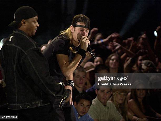 Chuck D of Public Enemy & Kid Rock during VH1 Big in 2002 Awards - Show at Grand Olympic Auditorium in Los Angeles, California, United States.