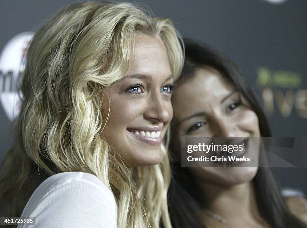 Laurie Fedder and Penelope Jimenez during Xbox Live & EA Sports Host Madden NFL 2005 Launch Party - Red Carpet at Shelter in West Hollywood,...