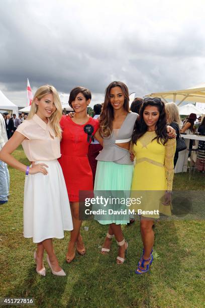 Mollie King, Frankie Sandford, Rochelle Humes and Vanessa White of The Saturdays attend the Chinawhite tent at the Henley Royal Regatta on July 5,...