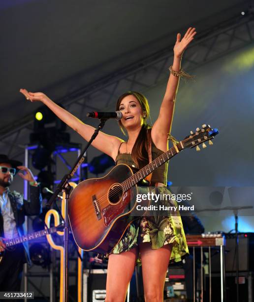 Kacey Musgraves performs on stage at Cornbury Music Festival at Great Tew Estate on July 5, 2014 in Oxford, United Kingdom.