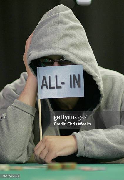 Phil Laak The Unibomber during World Poker Tour Invitational at Commerce Casino in Commerce, California, United States.