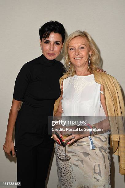 Rachida Dati and Anne Meaux attend the Paris Eiffel Jumping presented by Gucci at Champ-de-Mars on July 5, 2014 in Paris, France.