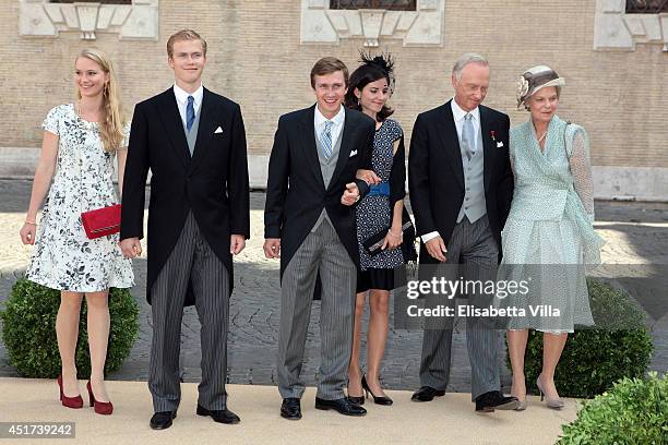 Archduchess Gabriella of Austria, Archduke Alexander of Austria, Archduke Christoph of Austria and wife Adelaide Drape-Frich, Archduke Christian and...