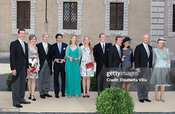 Archduke Franz Ludwig of Austria, Kathleen Walker, Archduke Imre of Austria, Archduchess Gabriella of Austria, Archduke Alexander of Austria,...