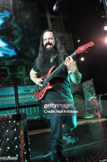 John Petrucci of Dream Theater performs on stage at Sheffield City Hall on July 5, 2014 in Sheffield, United Kingdom.