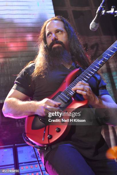 John Petrucci of Dream Theater performs on stage at Sheffield City Hall on July 5, 2014 in Sheffield, United Kingdom.