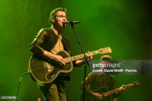 Morten Harket performs at L'Olympia on July 5, 2014 in Paris, France.