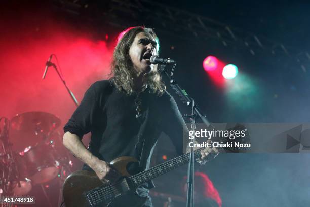 Justin Sullivan of New Model Army performs at Day 2 of the Sonisphere Festival at Knebworth Park on July 5, 2014 in Knebworth, England.