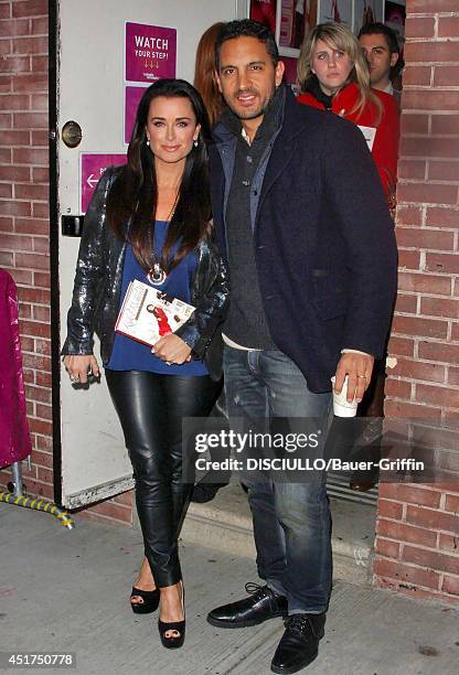 Kyle Richards and her husband Mauricio Umansky are seen on January 03, 2012 in New York City.