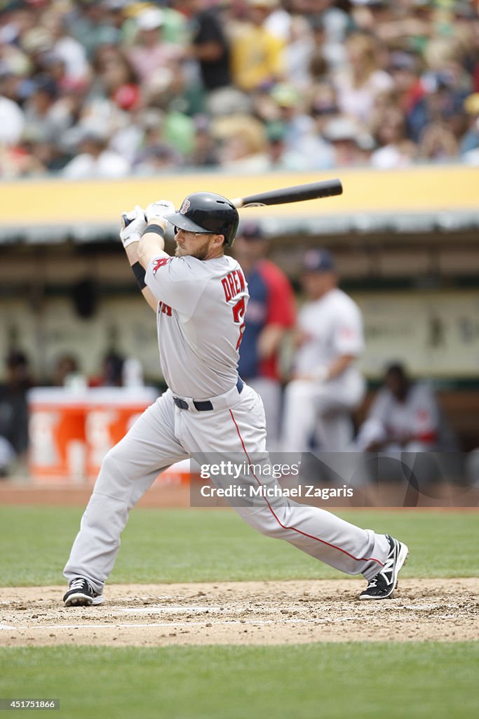 Red Stephens Stephen Drew of the Boston Red Sox bats during the game against the ...