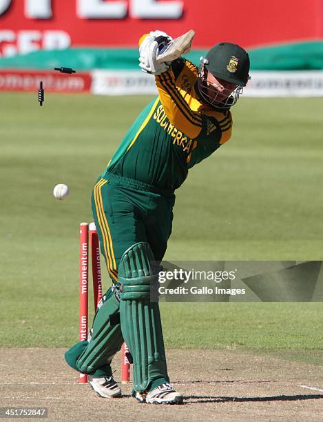 De Villiers batting for South Africa during the 1st One Day International match between South Africa and Pakistan at Sahara Park Newlands on November...