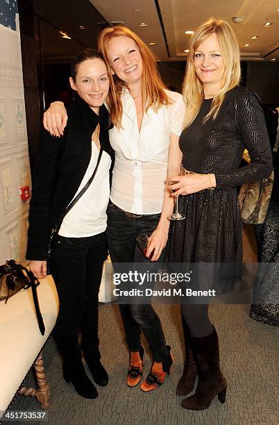 Vivien Solari, Olivia Inge and sister Alexia Inge attend as Joely Richardson officially opens the Tiffany & Co. Christmas Shop on Bond Street, London...