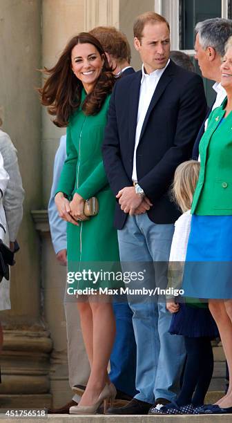 Catherine, Duchess of Cambridge and Prince William, Duke of Cambridge attend the Tour de France Grand Depart at Harewood House on July 5, 2014 in...