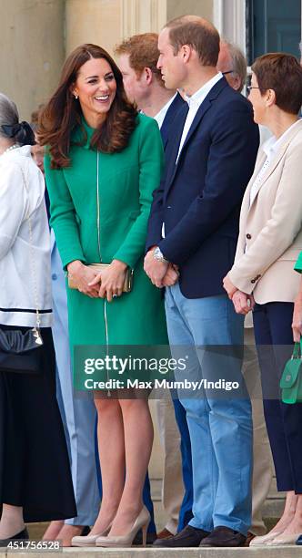 Catherine, Duchess of Cambridge and Prince William, Duke of Cambridge attend the Tour de France Grand Depart at Harewood House on July 5, 2014 in...