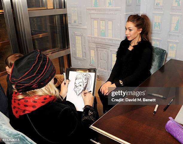 General view of the atmosphere as Joely Richardson officially opens the Tiffany & Co. Christmas Shop on Bond Street, London on November 24, 2013 in...