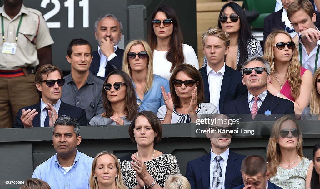 Celebrities Attend The Wimbledon Championships