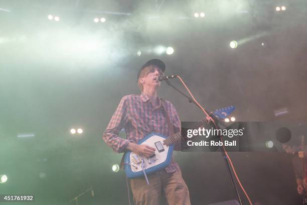 Bradford Cox from Deerhunter performs at the Roskilde Festival 2014 on July 6, 2014 in Roskilde, Denmark.