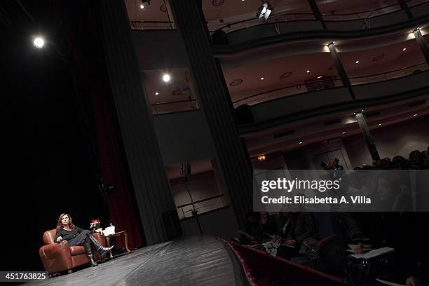 Ivana Chubbuck appears on stage during her acting seminar at Teatro Ambra Jovinelli on November 24, 2013 in Rome, Italy.