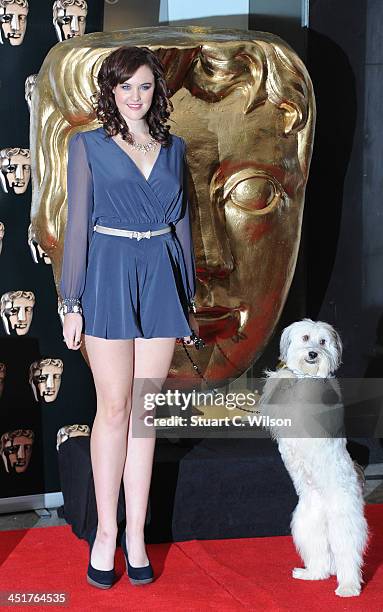 Ashleigh and Pudsey attend the British Academy Childrens Awards at the Grosvernor on November 24, 2013 in London, England.