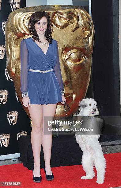 Ashleigh and Pudsey attend the British Academy Childrens Awards at the Grosvernor on November 24, 2013 in London, England.