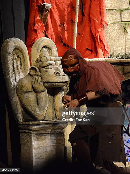 William Lebghil performs during the 'Le Bossu de Notre Dame' Premiere at the Theatre Antoine on November 24, 2013 in Paris, France.