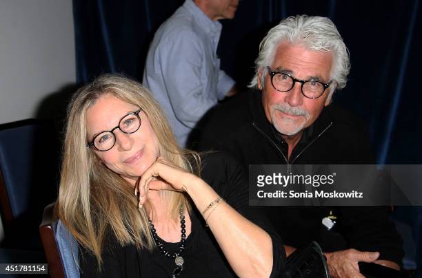 Barbra Streisand and James Brolin attend the "And So It Goes" premiere at Guild Hall on July 6, 2014 in East Hampton, New York.