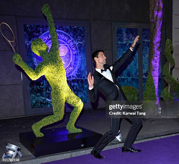 Novak Djokovic attends the Wimbledon Champions Dinner at the Royal Opera House on July 6, 2014 in London, England.