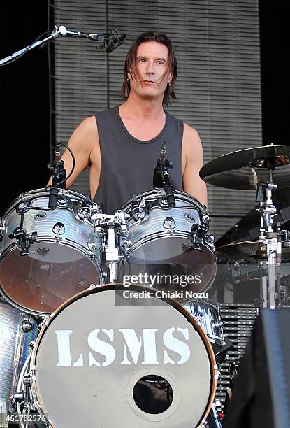 Sean Kinney of Alice In Chains performs at Day 3 of the Sonisphere Festival at Knebworth Park on July 6, 2014 in Knebworth, England.