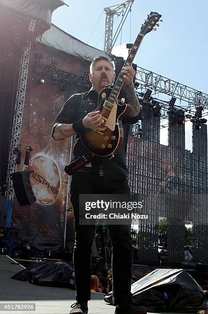 Bill Kelliher of Mastodon performs at Day 3 of the Sonisphere Festival at Knebworth Park on July 6, 2014 in Knebworth, England.