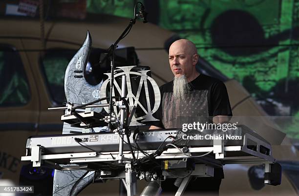 Jordan Rudess of Dream Theater performs at Day 3 of the Sonisphere Festival at Knebworth Park on July 6, 2014 in Knebworth, England.