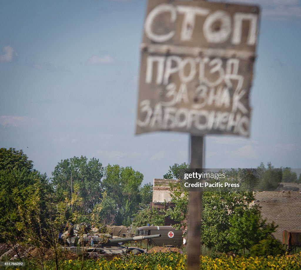 Ukrainian army tank continue clearing operation. Government...