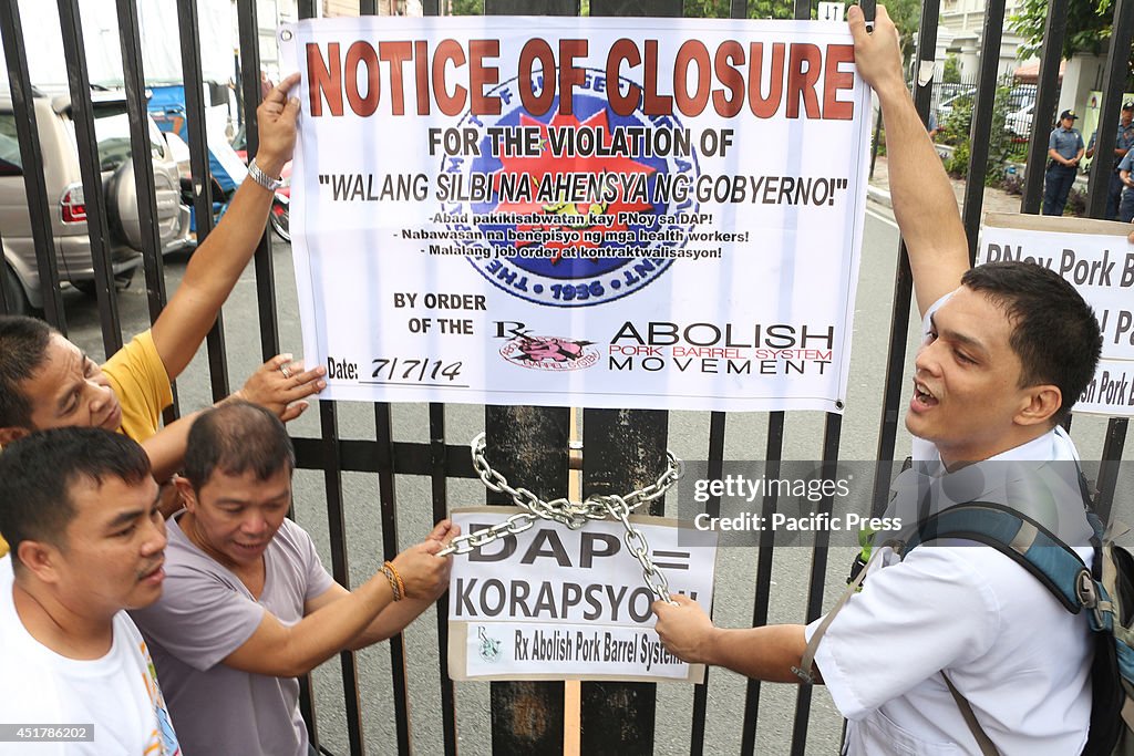 Rx Abolish Pork Barrel Movement's protest in front of...