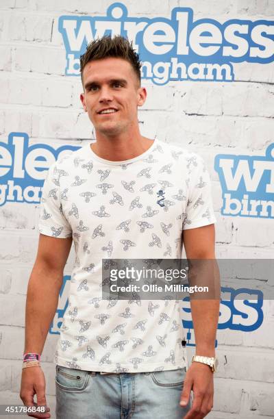 Gary 'Gaz' Beadle backstage at the Wireless Festival Birmingham at Perry Park on July 6, 2014 in Birmingham, United Kingdom.